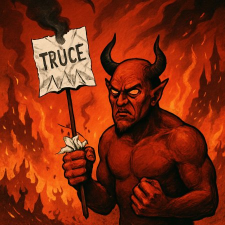 Ceasefire on a Paper Pitchfork: Pandemonium’s Pantomime Peace Crumples Overnight