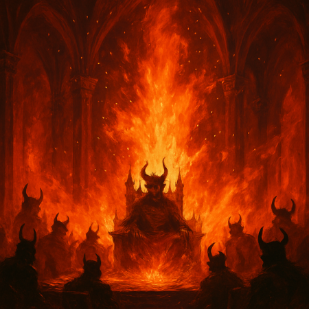 Embers Fly As Infernal Council Chamber Erupts In Fiendfire During Warrant Unsealing For Baron Brimstone