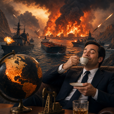 Hormuz Burns As Warships Trade Fire And Everyone Pretends The Oil Market Is Fine