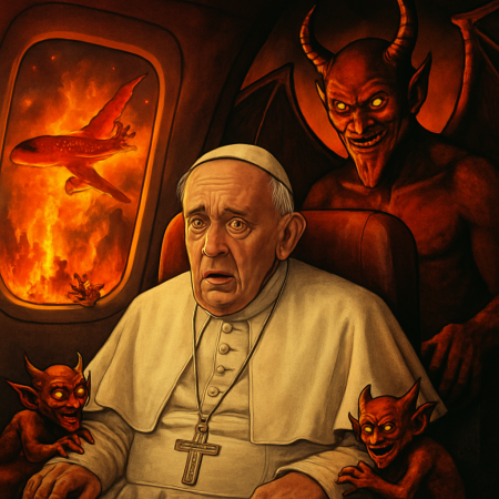 Papal Pilgrim Grounded by Gremlins, Rescued by Monarch of Molten Airways