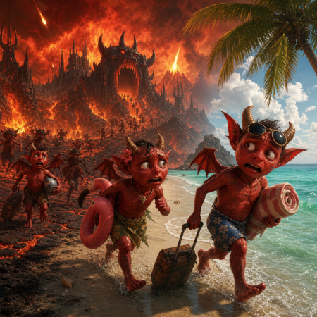 Parched Imps Flee Pandemonium for Breezy Shores of Brimstone-sur-Brine