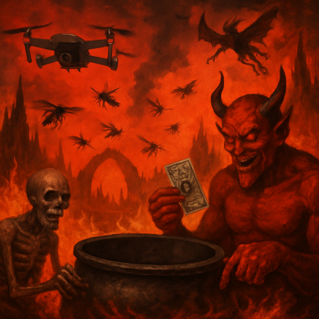 Strife at the Brimstone Strait: Drones, Plagues, Empty Larders, and a Bet with Beelzebucks